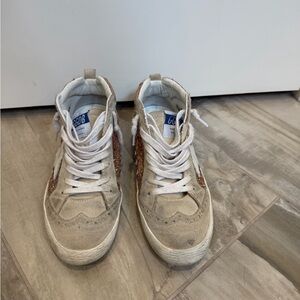 Golden Goose Women's Mid Star with pink glitter